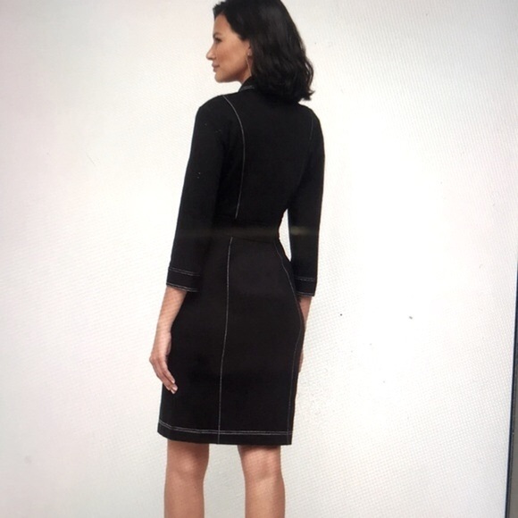 NWT New York & Co. Top Stitch Sheath Dress Sz Large - Picture 2 of 12